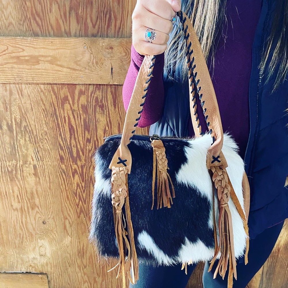 Cowhide tote